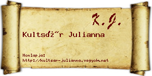 Kultsár Julianna névjegykártya
